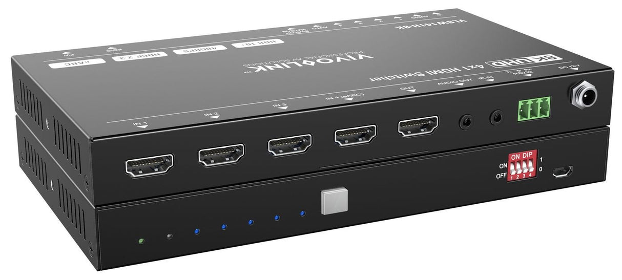 Hdmi Switcher 4x1 8k@60hz  With Rs232 Control, Earc And
