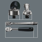 Wera 8004 B Zyklop Metal Ratchet M. Umschalthebel W. 3/8"-Antri