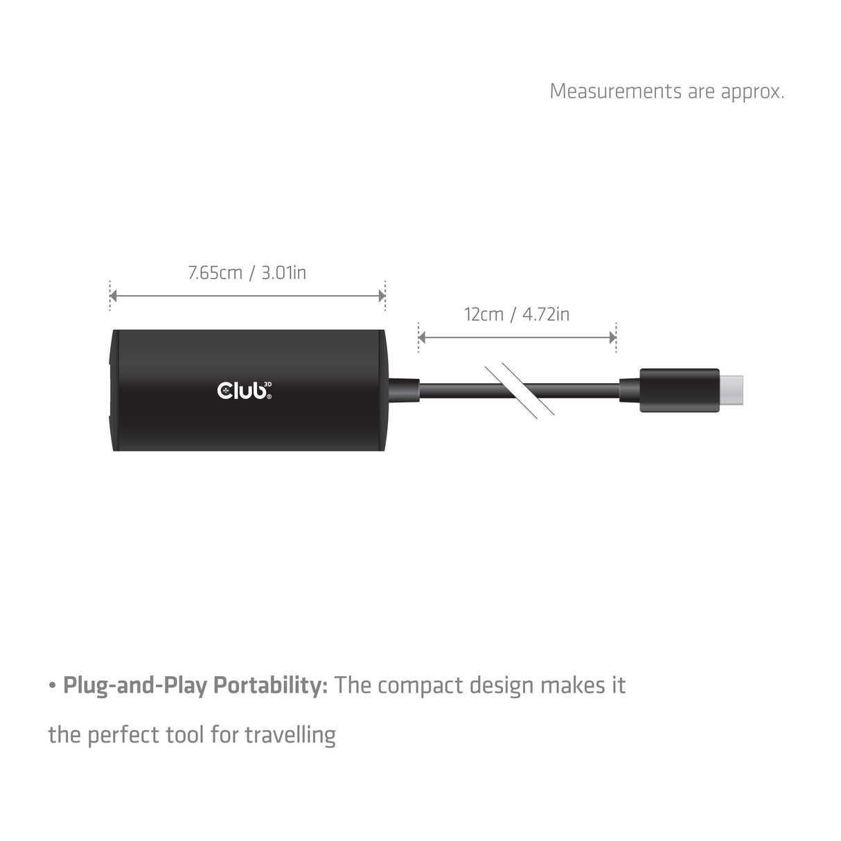 Club3d Adaptador Usb-C > Rj45 10gbps M H Retail