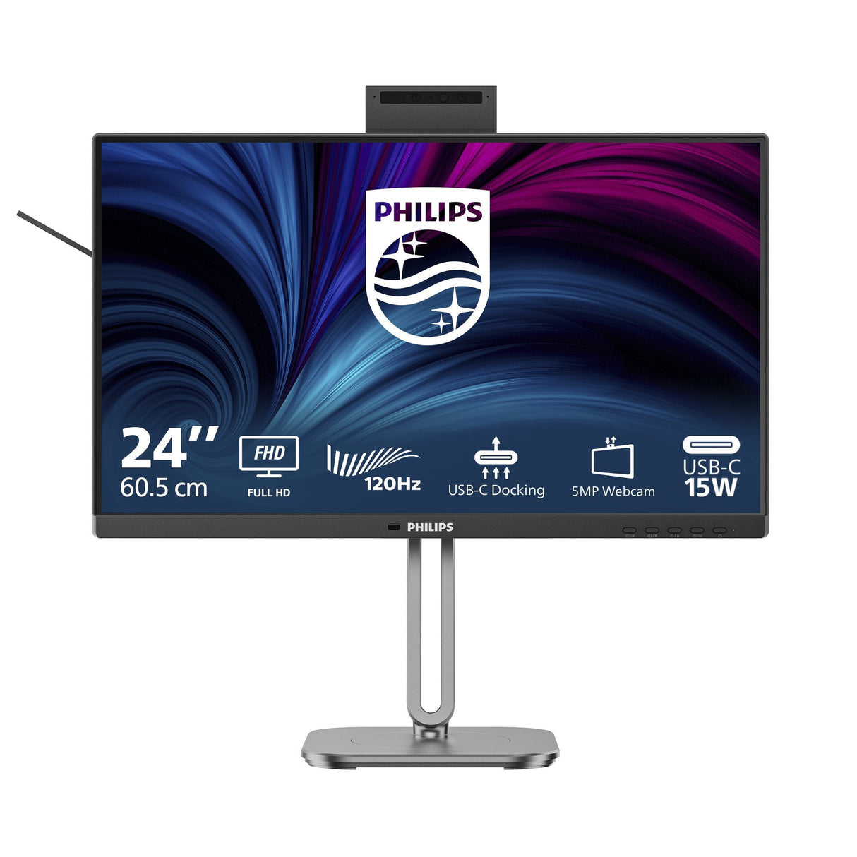Philips Tft 24b2u4301h 60.5cm Ips 23.8'' 1920x1080 Dp Hdmi Usb-C Webcam