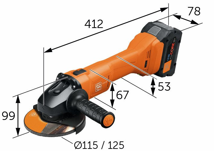 EAN 4014586988702 - FEIN 99100001549 amoladora angular 8500 RPM imagen 12