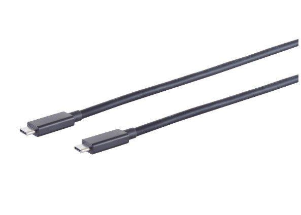 S-Conn 13-65015 Cable Usb 0,5 M Usb4 Gen 3x2 Usb C Negro