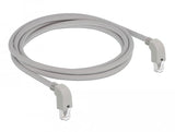 Cable De Parche De Delock Rj45 Cat.6a S/Ftp Grey, 2 Metros, Enchufes Angulados 2x Debajo 85878