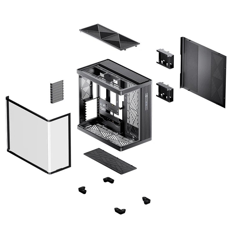 Jonsbo Tk-4 Gehäuse, Midi-Tower, Atx, Tempered Glass - Schwarz
