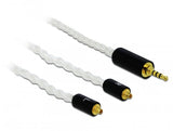 Delock Cable De Audio De 2,5 Mm 4 Pines -> 2 X Mmcx M/M 1,20 M