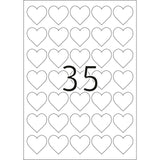 EAN 4008705107907 - HERMA 10790 etiqueta autoadhesiva Corazón Permanente Blanco 350 pieza(s) imagen 2