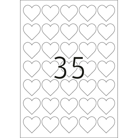 EAN 4008705107907 - HERMA 10790 etiqueta autoadhesiva Corazón Permanente Blanco 350 pieza(s) imagen 2