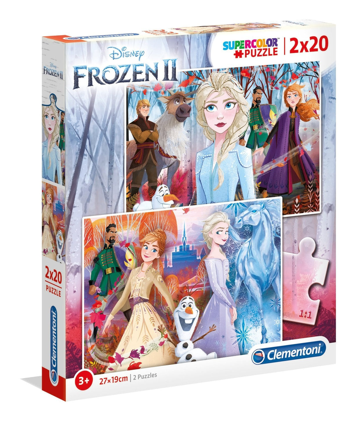 Puzzle Maxi Frozen Disney 2  2x20 Piezas  Doble Magia De Arendelle