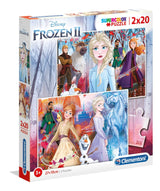 Puzzle Maxi Frozen Disney 2  2x20 Piezas  Doble Magia De Arendelle