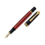 Pelikan Souverän 600 Pluma Estilográfica Sistema De Llenado Integrado Negro, Oro, Rojo 1 Pieza(S)