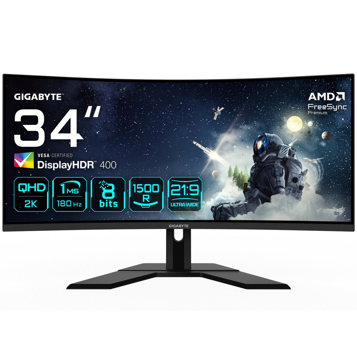 EAN 4719331861063 - GIGABYTE G34WQCP pantalla para PC 86,4 cm (34") 3440 x 1440 Pixeles UltraWide Quad HD LED Negro imagen 1