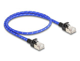 Delock 80376 Rj45 Cable De Red Trenzado Cat.6a U/Ftp Slim 0,5 M Azul