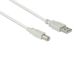 Cable Alcasa 2510-05 Usb 0,5 M Usb 2.0 Usb A Usb B Blanco