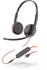 Poly Blackwire 3225 Auriculares Alámbrico Diadema Llamadas/Música Usb Tipo C Negro