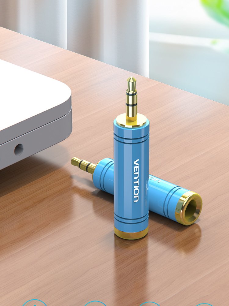 Adaptador Jack Vention Vab-S04-L Jack 3.5 Macho Jack 6.5 Hembra Azul