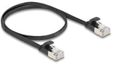 Delock Rj45 Flachband Cable De Red Stecker Zu Stecker Cat.6a U Ftp 0,5 M Schwarz