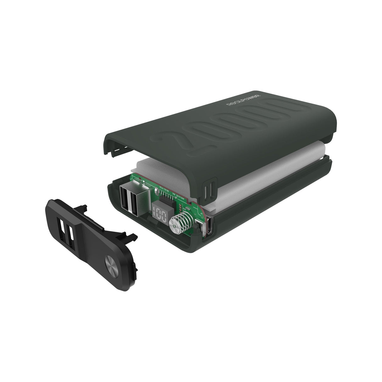 Batería Externa Realpower Pb-20000 Pd + Midnight Green