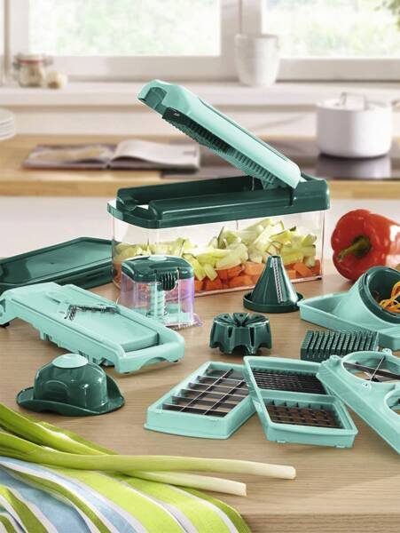 EAN 4023012337960 - Genius 33796 picadora manual de alimentos Verde, Transparente imagen 2