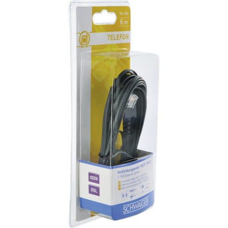 EAN 4004005504347 - Schwaiger 6.0m RJ-12 - TAE-F 6 m Negro imagen 4