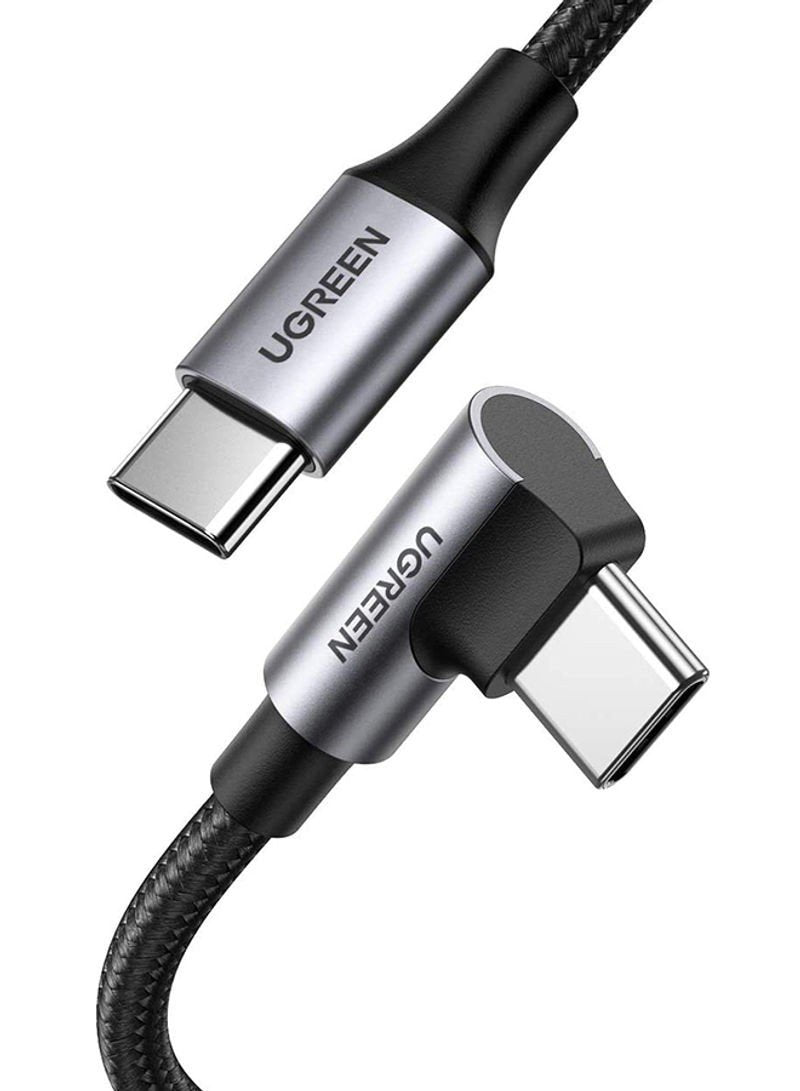 Kabel Usb-C Do Usb-C, Katowy Ugreen Us334 5a, Pd 100w, 1m (Czarny)