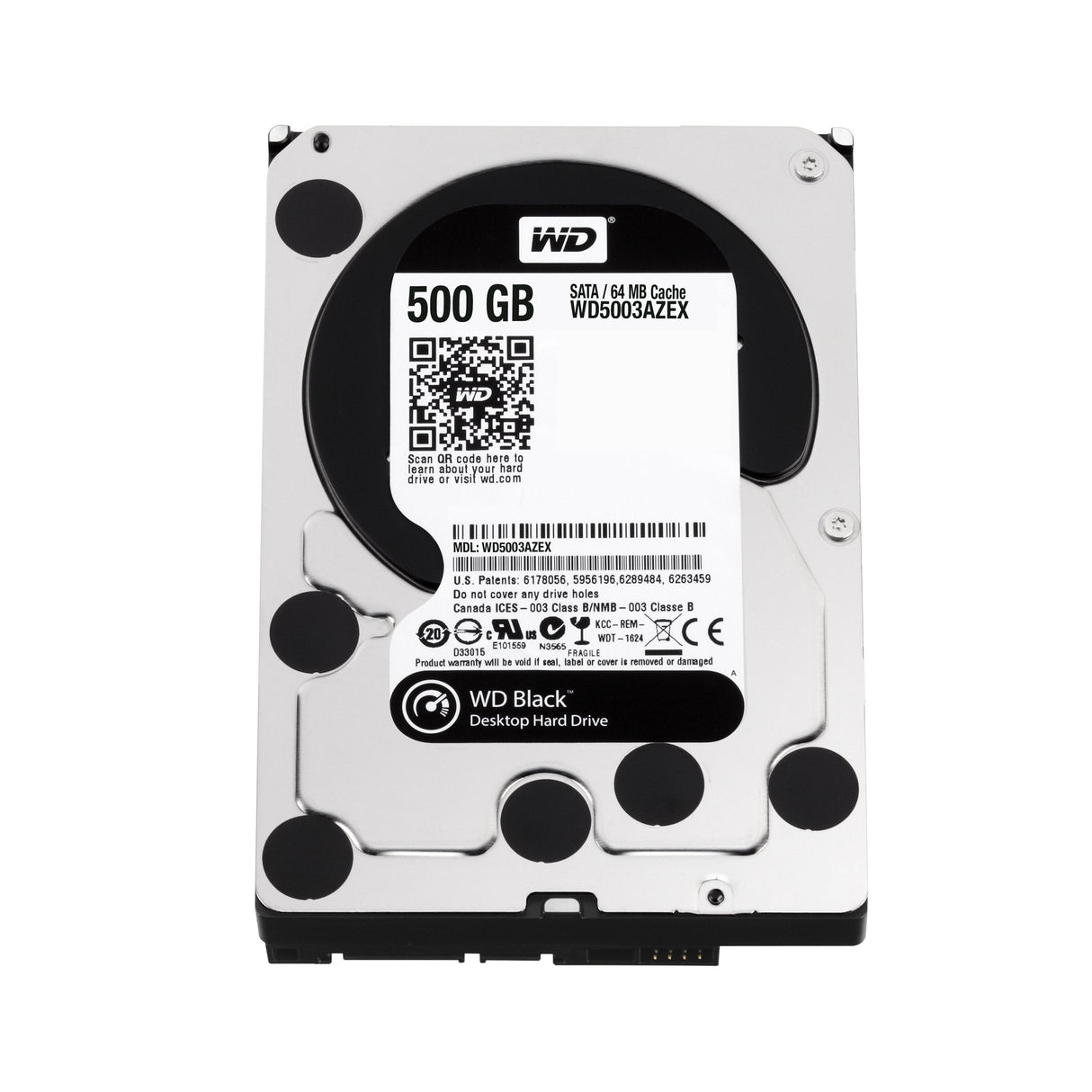 EAN 0718037800233 - Western Digital Black disco duro interno 500 GB 7200 RPM 64 MB 3.5" Serial ATA III imagen 3
