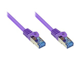 Goodconnections Cable De Red Con Protector De Pestaña, Cat. 6a, S Ftp, Pimf, Libre De Halógenos, 500mhz, Violeta, 20m,
