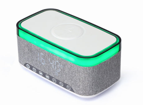 EAN 8716309131414 - Gembird DAC-SPKBT-QC15-GR despertador Reloj despertador digital Gris, Blanco imagen 2