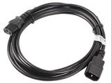 Lanberg Cable Alargador De Alimentacion 3 Metros  Ca-C13e-11cc-0030-Bk Conectores Iec320 C13 / Iec320 C14