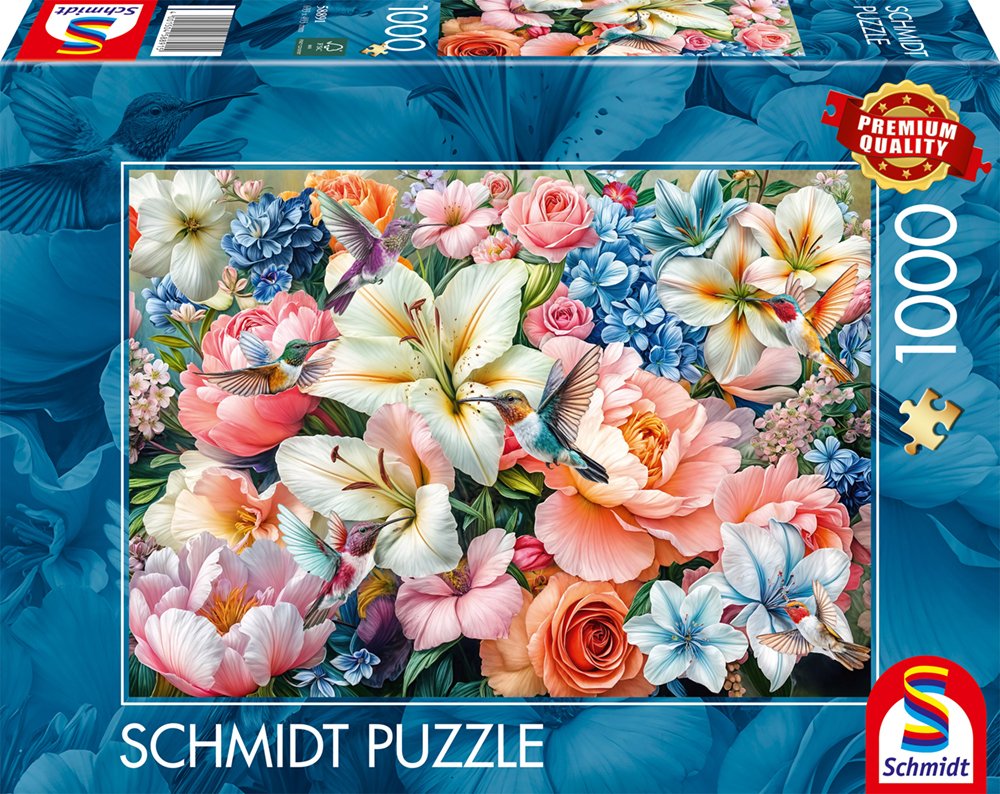 Schmidt Spiele Flores En Colores Pastel, Puzzle 1000 Piezas 58891