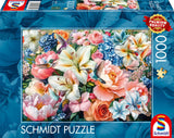 Schmidt Spiele Flores En Colores Pastel, Puzzle 1000 Piezas 58891