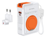 4smarts 541384 Batería Externa Polímero De Litio 10000 Mah Cargador Inalámbrico Naranja, Blanco