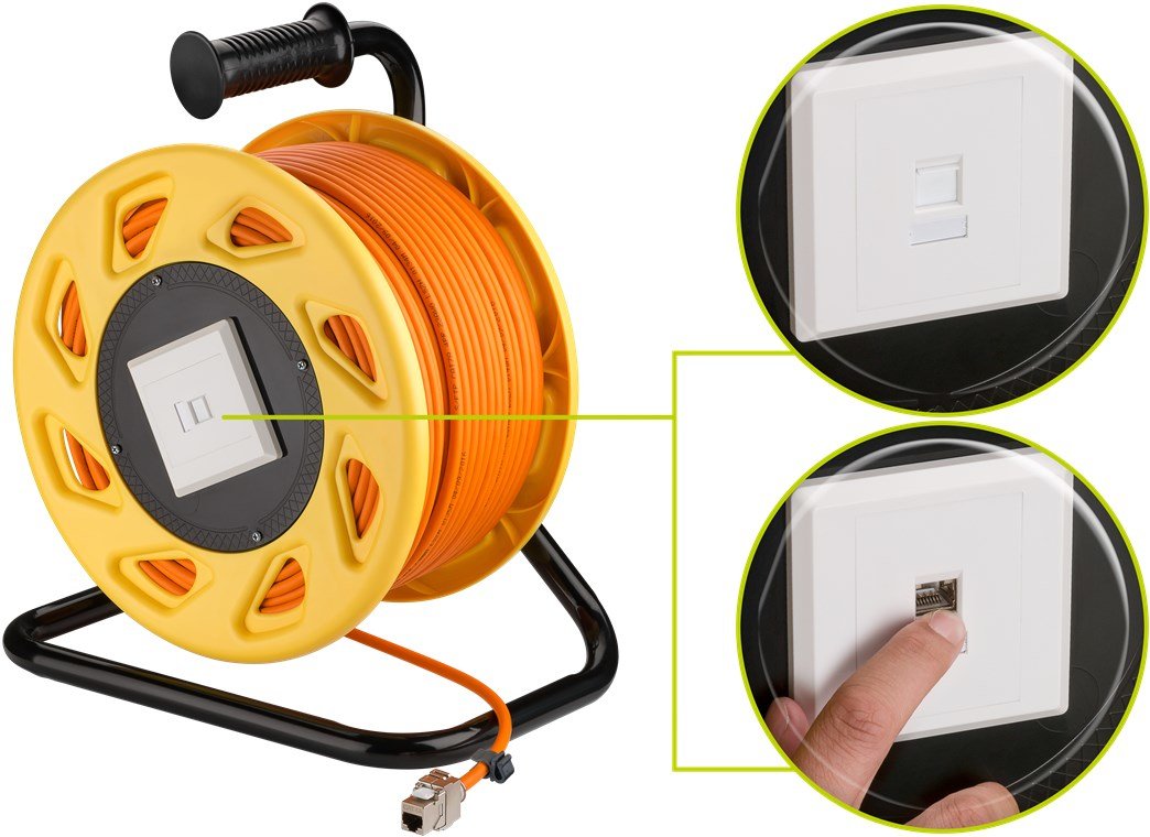 EAN 4040849589386 - Goobay 58938 cable de red Naranja 90 m Cat7a S/FTP (S-STP) imagen 5