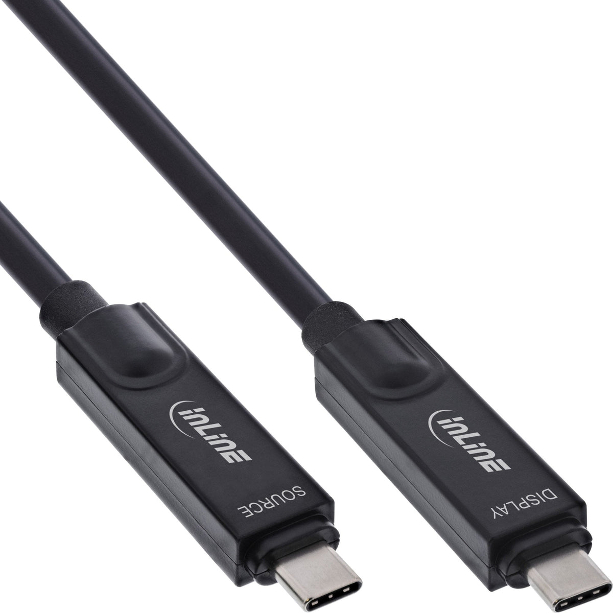 Cable De  5m Usb Aoc 3.2 Gen2 10gbps Pd60w Usb-C Macho A Usb-C Macho Negro Video 8k60hz Datos, Carga