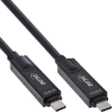 Cable De  5m Usb Aoc 3.2 Gen2 10gbps Pd60w Usb-C Macho A Usb-C Macho Negro Video 8k60hz Datos, Carga