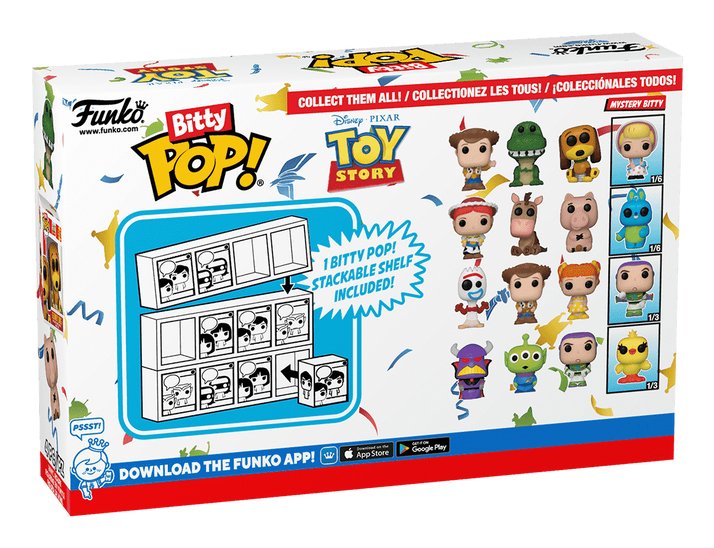 Blister 4 Figuras Bitty Pop Disney Toy Story Woody