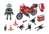 Playmobil 71466 City Action Moto De Bomberos En El Lugar De Un Accidente