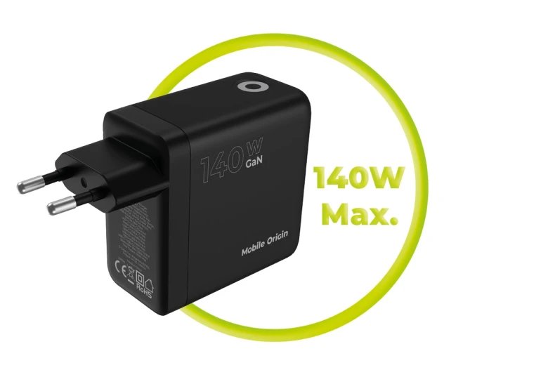Mobile Origin 140w Gan Charger Pw21 2x Usb-C + 2x Usb-A