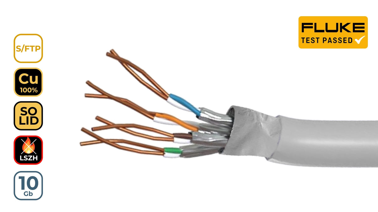 Bobina De Cable Rj45 Sftp Phasak Phr 660 Cat.6 305m Gris
