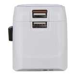 Hama World Travel Pro Adaptador De Viaje Universal - Potencia Hasta 1680w - Voltaje 110-240v - Blanco