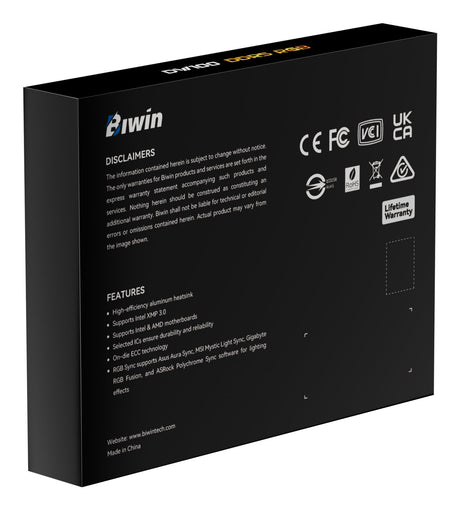 EAN 6955914623552 - Biwin DW100 módulo de memoria 64 GB 2 x 32 GB DDR5 6000 MT/s 288-pin DIMM ECC imagen 8