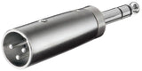Goobay Adaptador Xlr, Conector Aux Estéreo De 6,35 Mm > Conector Xlr De 3 Pines Plateado, 1 Pieza 27515