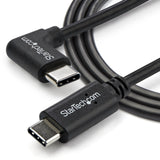 Startech Cable Usb-C M/M Acodado 1m Negro  Usb2cc1mr
