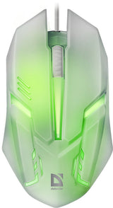 Raton Gaming Defender Cyber Mb-560l Blanco 7-Colores Luz De Fondo