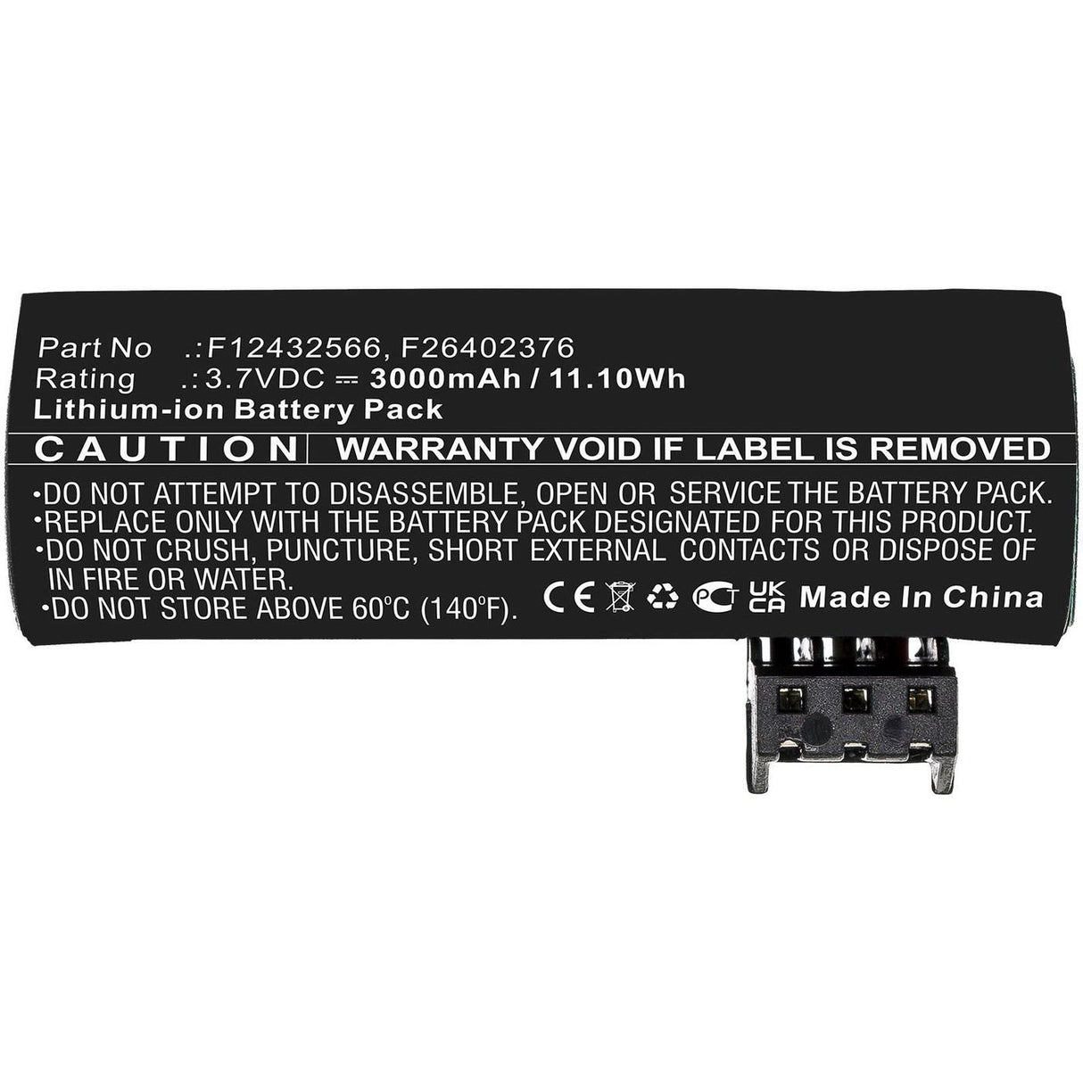 Battery For Ingenico Payment - Terminal 11.10wh Li-Ion 3.7v - 3000mah - Warranty: 12m