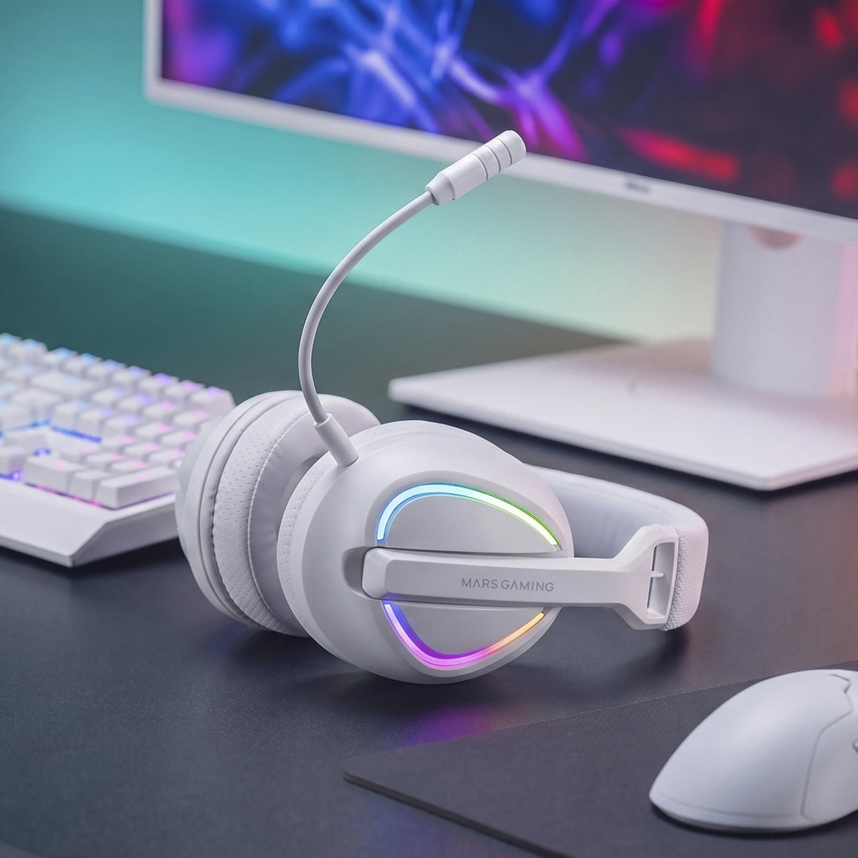 EAN 8435693114185 - Mars Gaming MHWQUASARW auricular y casco Auriculares Inalámbrico Diadema Juego USB Type-C / USB Type-A Bl imagen 3