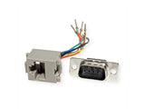 Roline Db9 Stecker-Rj45 Buchse 8p 8c 8ltg., Silberfarben