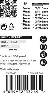 Bosch Juego De Taladro Percutor Expert Sds-Plus-7x, 7 Piezas 2608900195