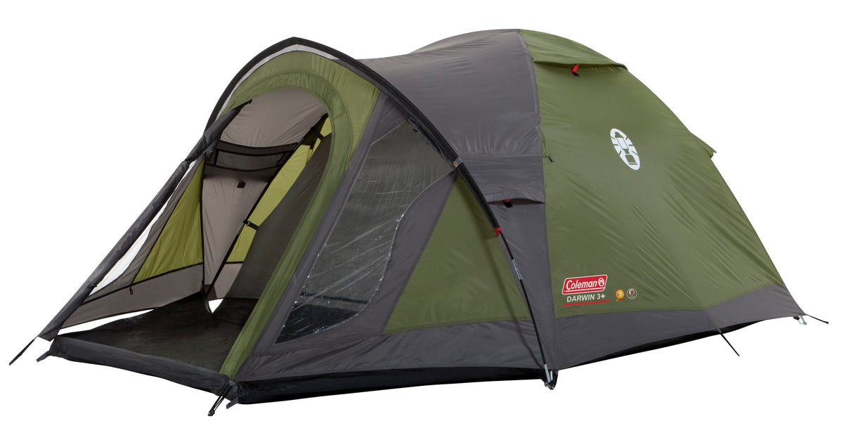 Tienda Domo Coleman Darwin 4 Plus Para 3 Personas (Gris/Verde Claro, Con Tunel, Modelo 2023) Coleman 2176905