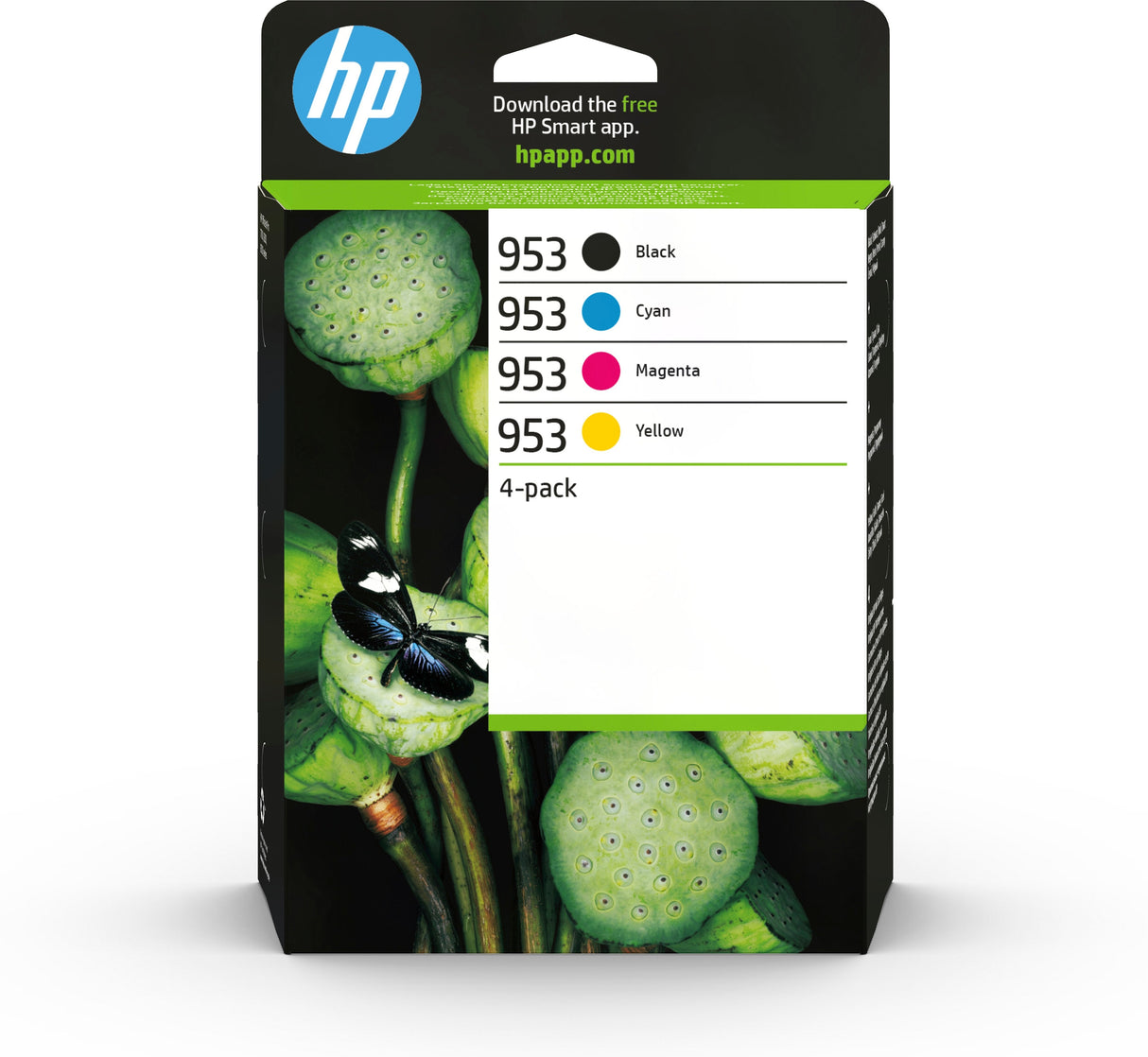 EAN 0195122352202 - HP 953 4-Pack CMYK(4) Original Ink Cartridge Combo cartucho de tinta 4 pieza(s) Rendimiento estándar Negr imagen 1
