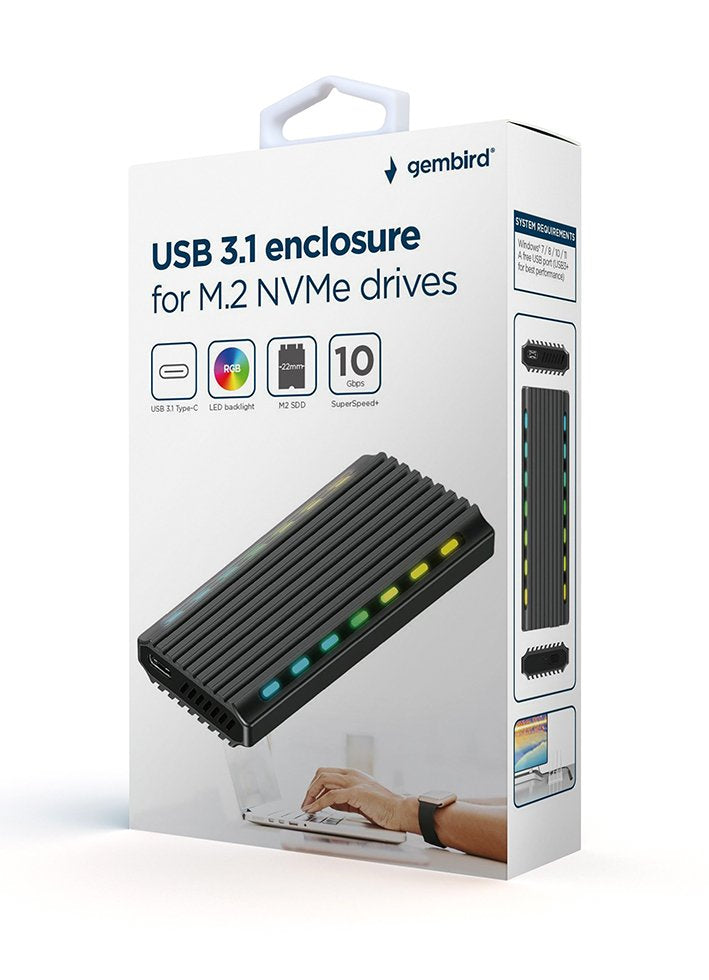EAN 8716309122856 - Gembird EE2280-U3C-03 caja para disco duro externo Caja externa para unidad de estado sólido (SSD) Negro  imagen 4